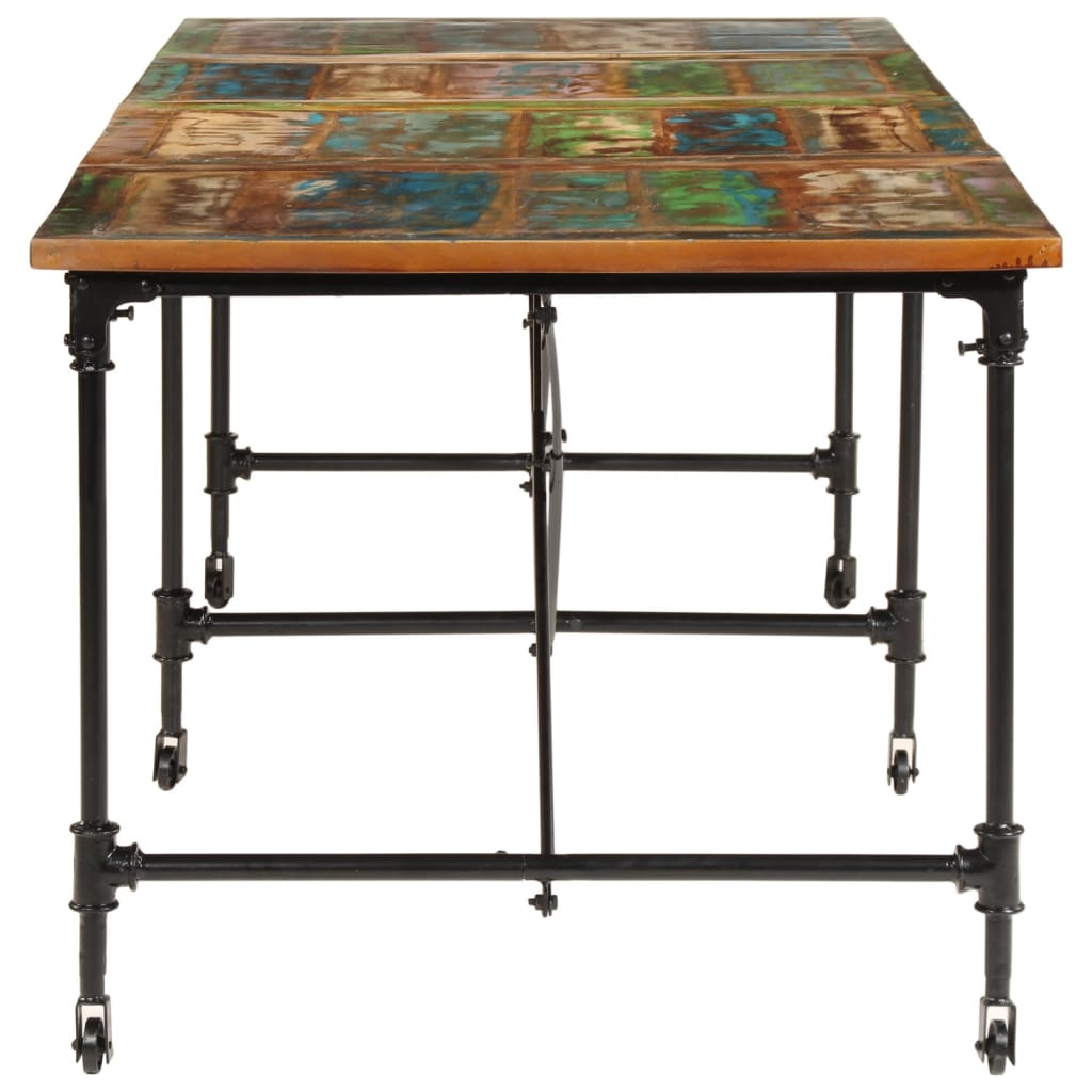Dining Table 220x90x77 cm Solid Wood Reclaimed