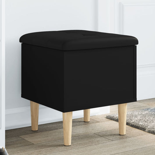 Storage Bench Black 42x42x46 cm Engineered Wood