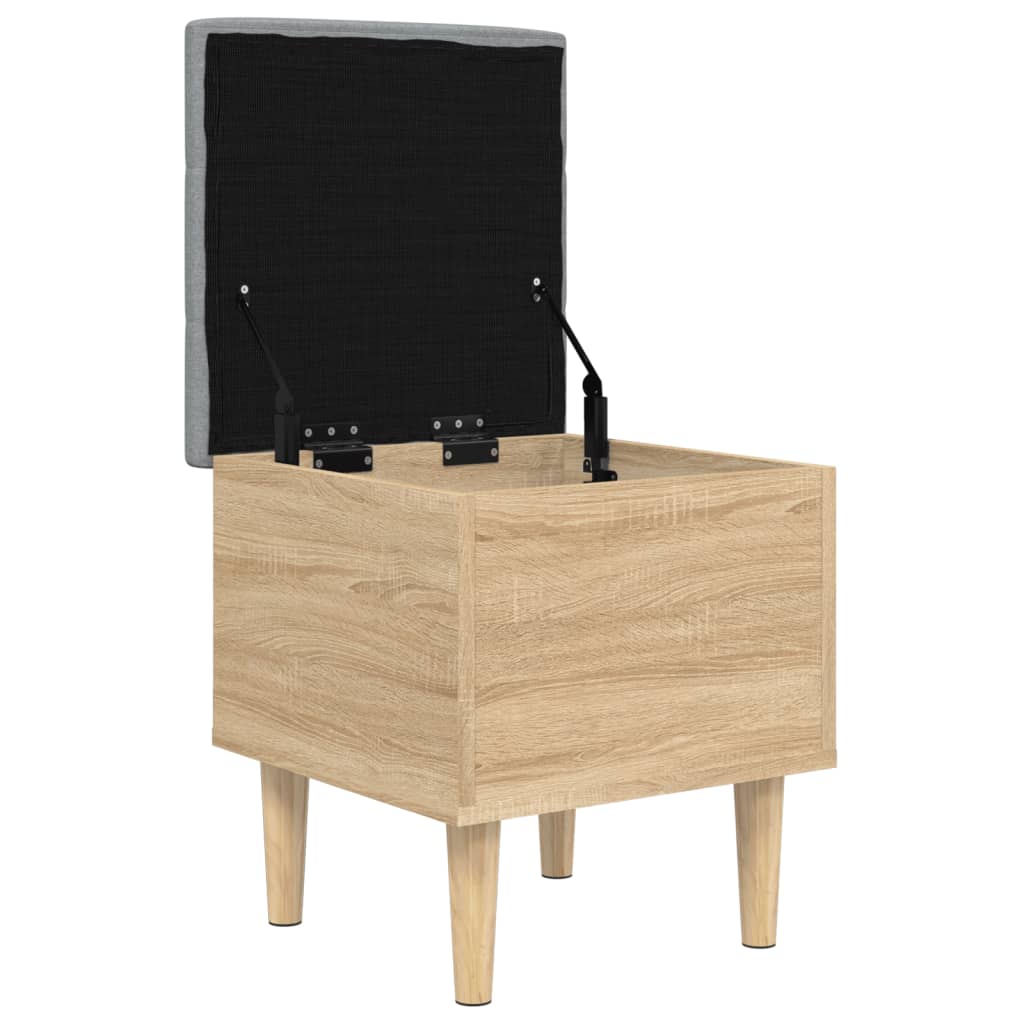 Storage Bench Sonoma Oak 42x42x46 cm Engineered Wood
