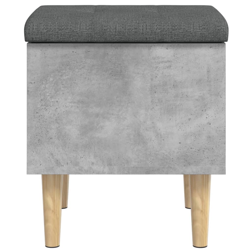 Storage Bench Concrete Grey 42x42x46 cm Engineered Wood