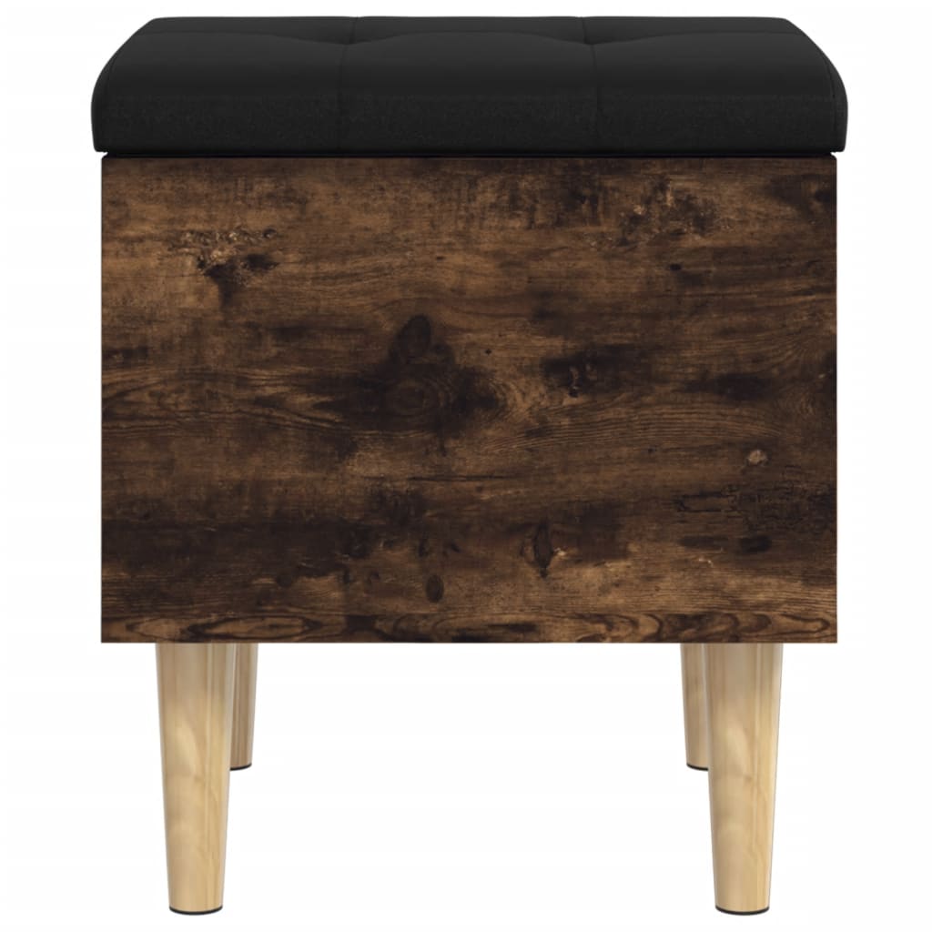 Storage Bench Smoked Oak 42x42x46 cm Engineered Wood