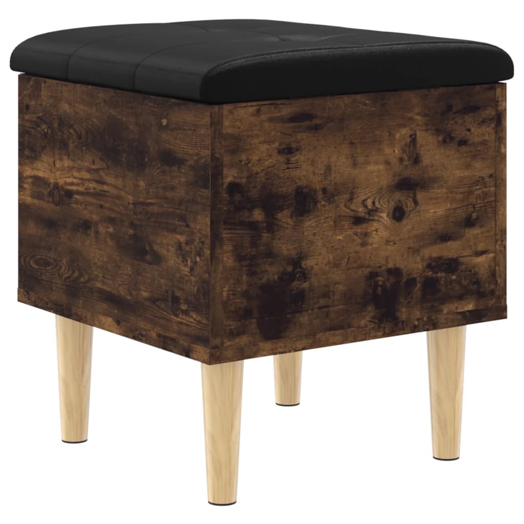 Storage Bench Smoked Oak 42x42x46 cm Engineered Wood