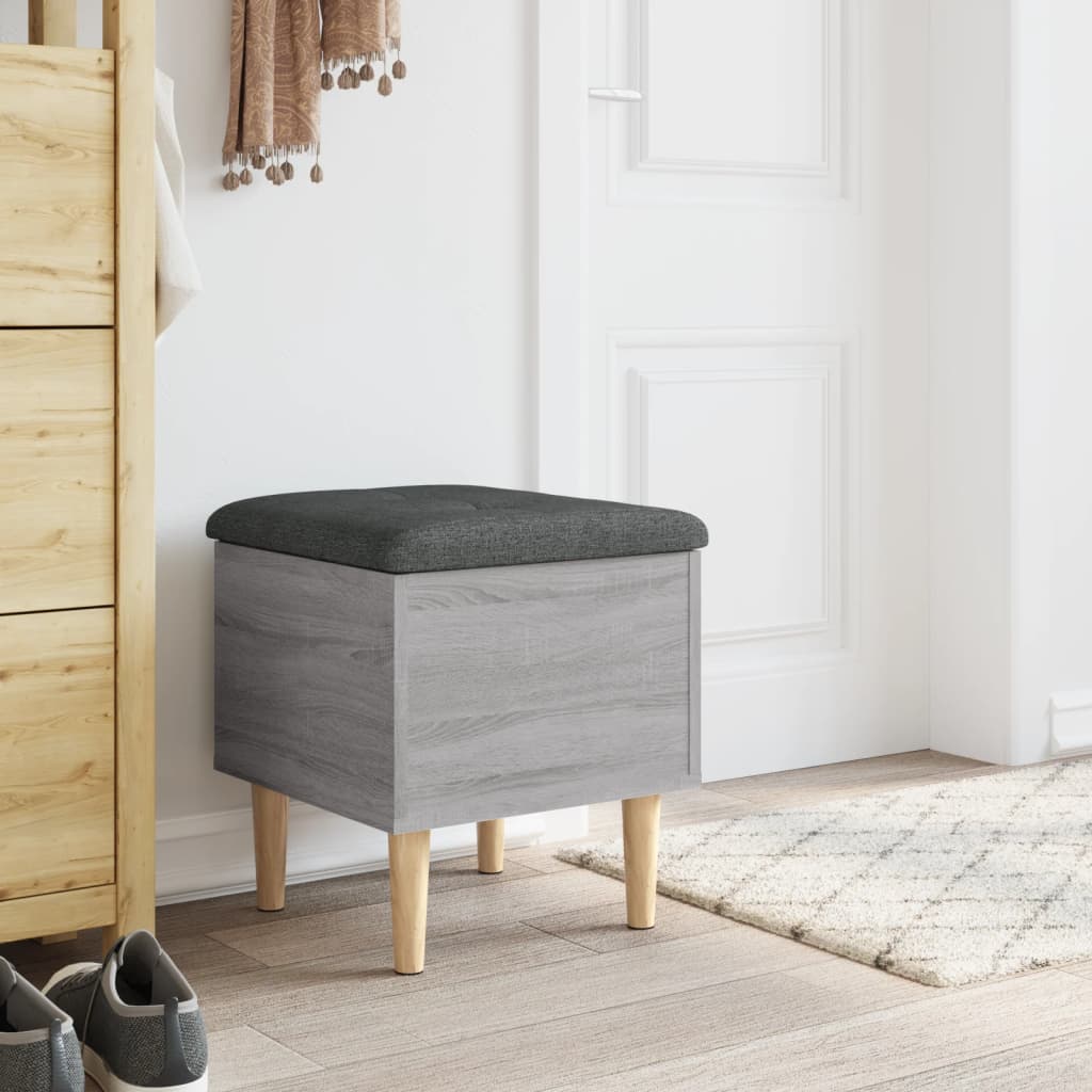 Storage Bench Grey Sonoma 42x42x46 cm Engineered Wood