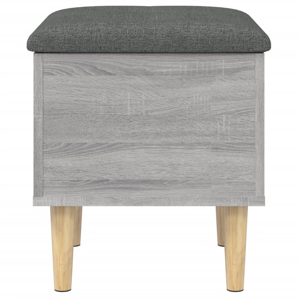 Storage Bench Grey Sonoma 42x42x46 cm Engineered Wood