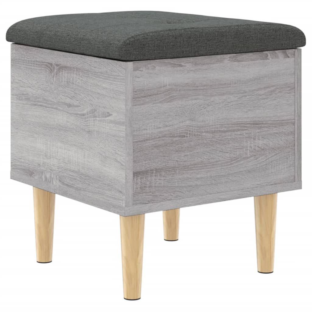 Storage Bench Grey Sonoma 42x42x46 cm Engineered Wood