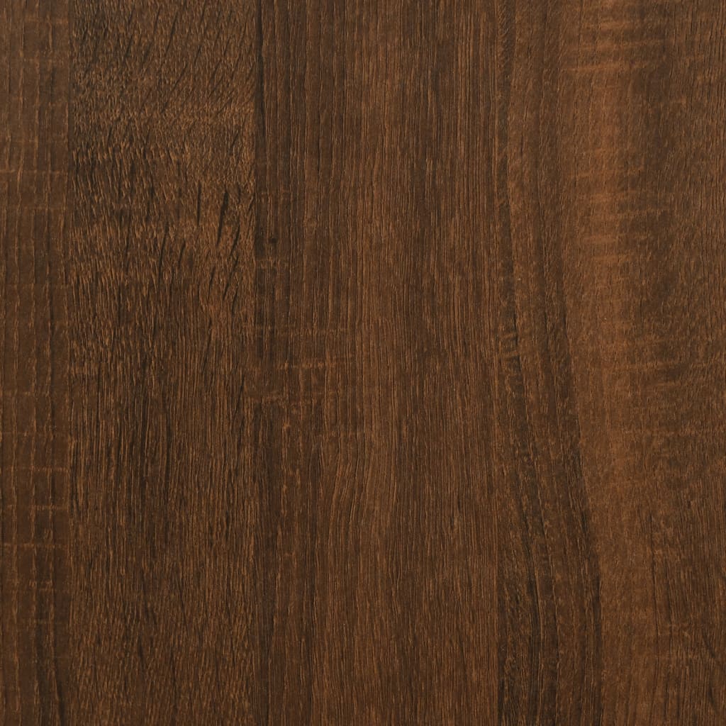 Storage Bench Brown Oak 42x42x46 cm Engineered Wood