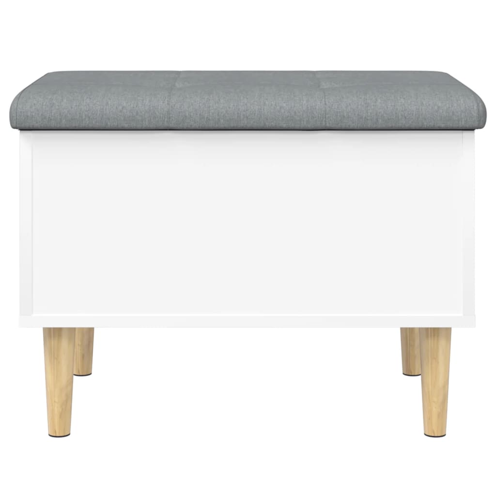 Storage Bench White 62x42x46 cm Engineered Wood