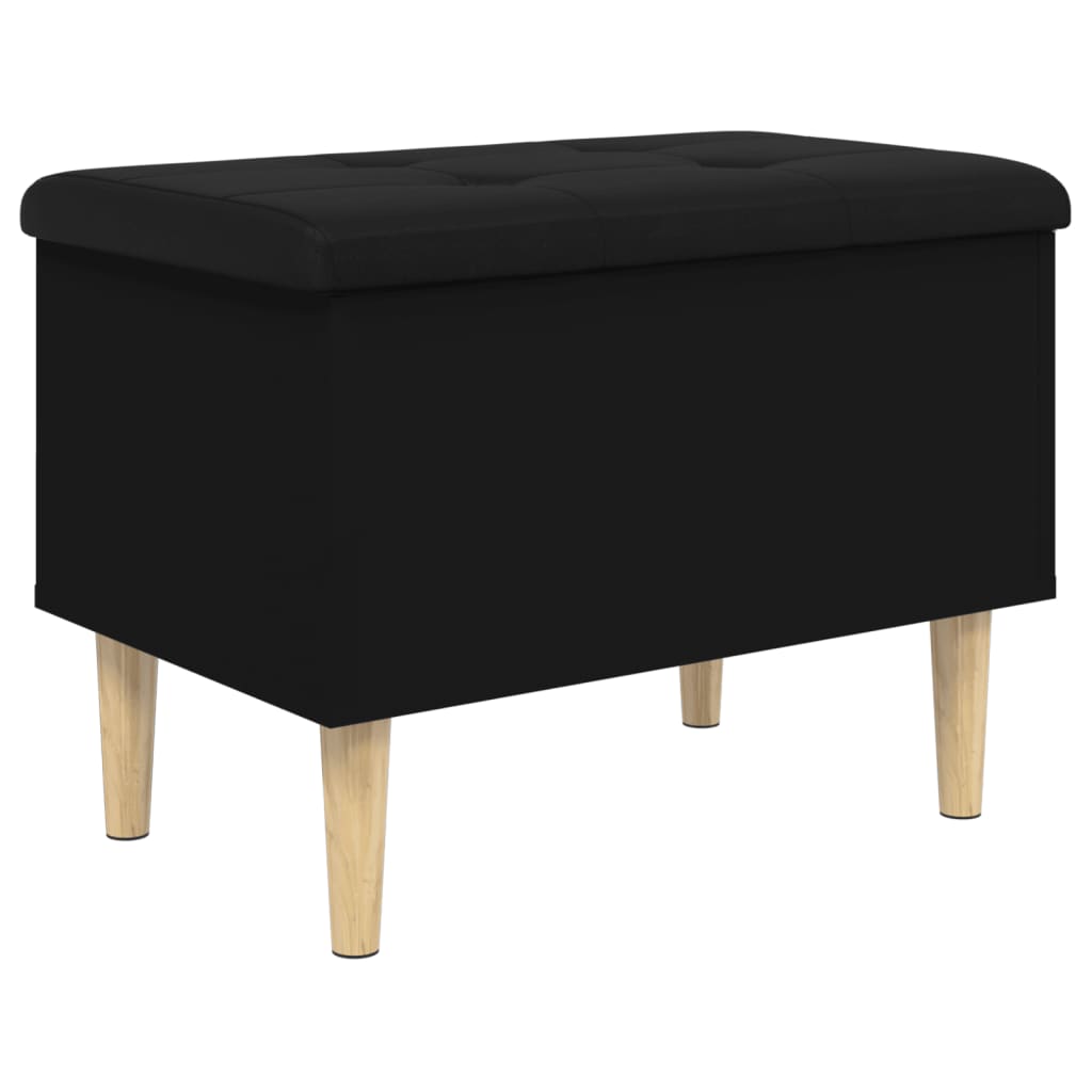Storage Bench Black 62x42x46 cm Engineered Wood