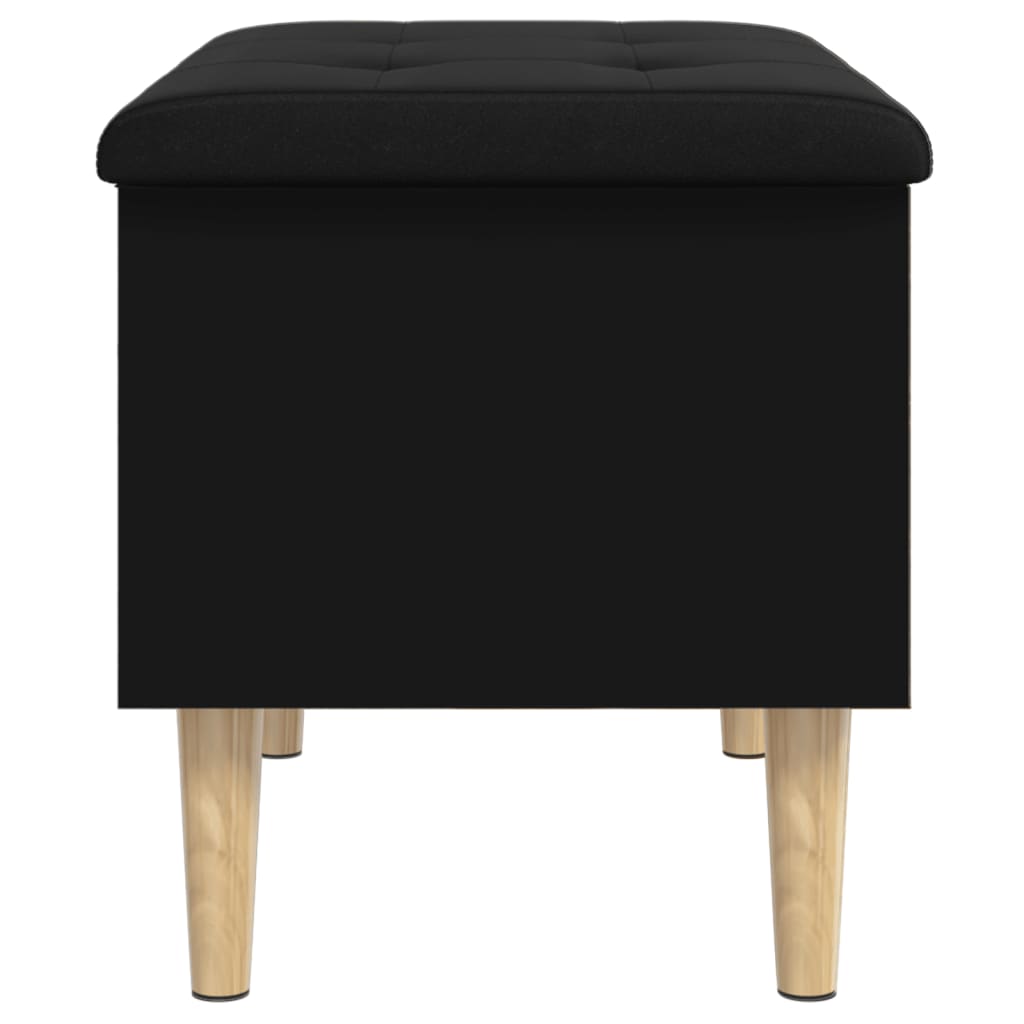 Storage Bench Black 62x42x46 cm Engineered Wood