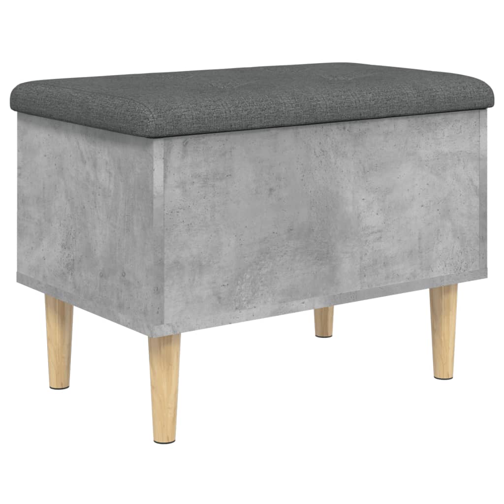 Storage Bench Concrete Grey 62x42x46 cm Engineered Wood