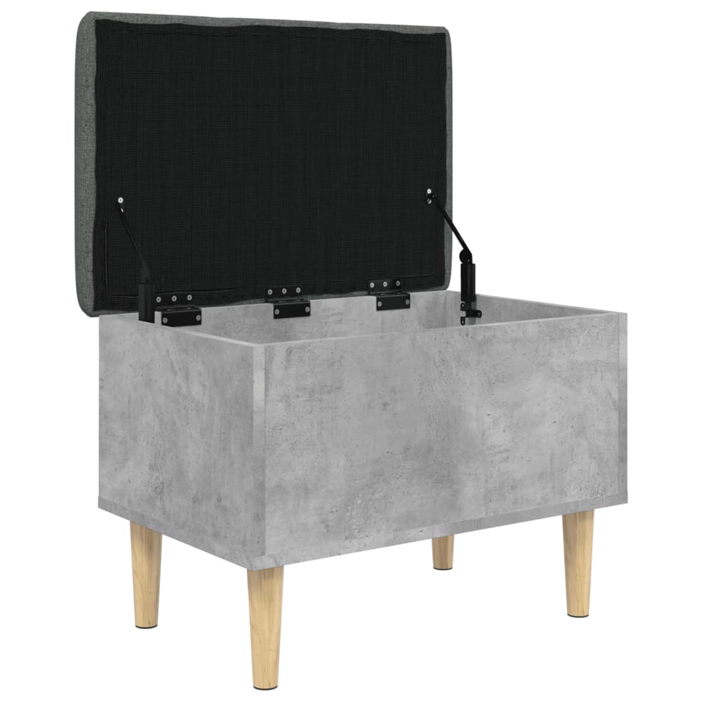 Storage Bench Concrete Grey 62x42x46 cm Engineered Wood