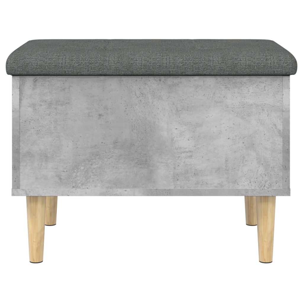 Storage Bench Concrete Grey 62x42x46 cm Engineered Wood