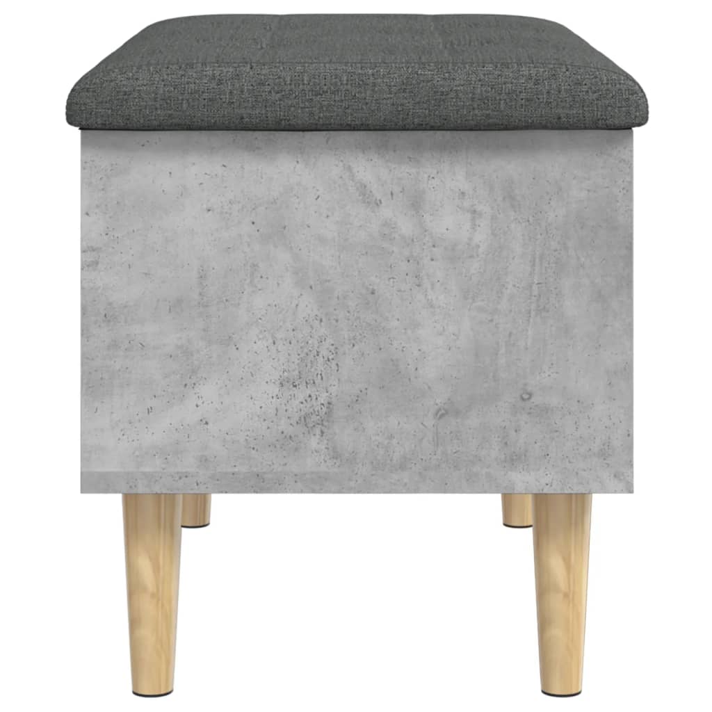 Storage Bench Concrete Grey 62x42x46 cm Engineered Wood