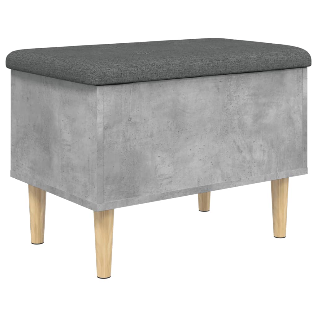Storage Bench Concrete Grey 62x42x46 cm Engineered Wood