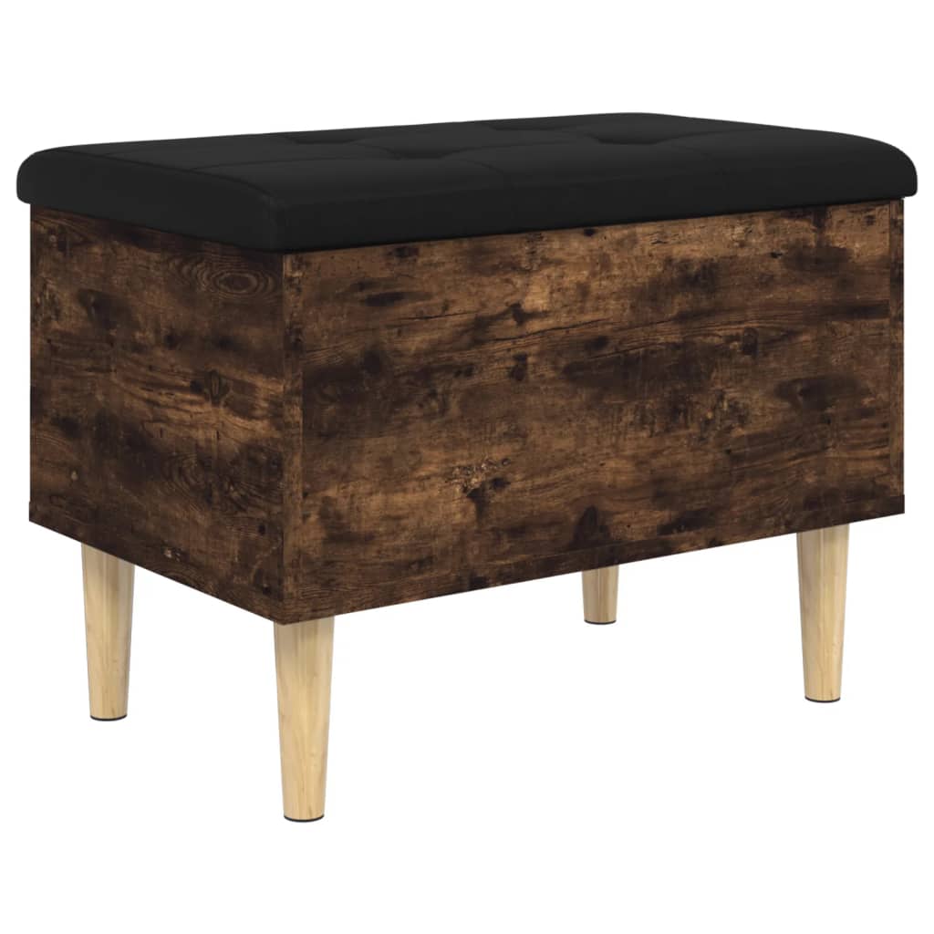 Storage Bench Smoked Oak 62x42x46 cm Engineered Wood
