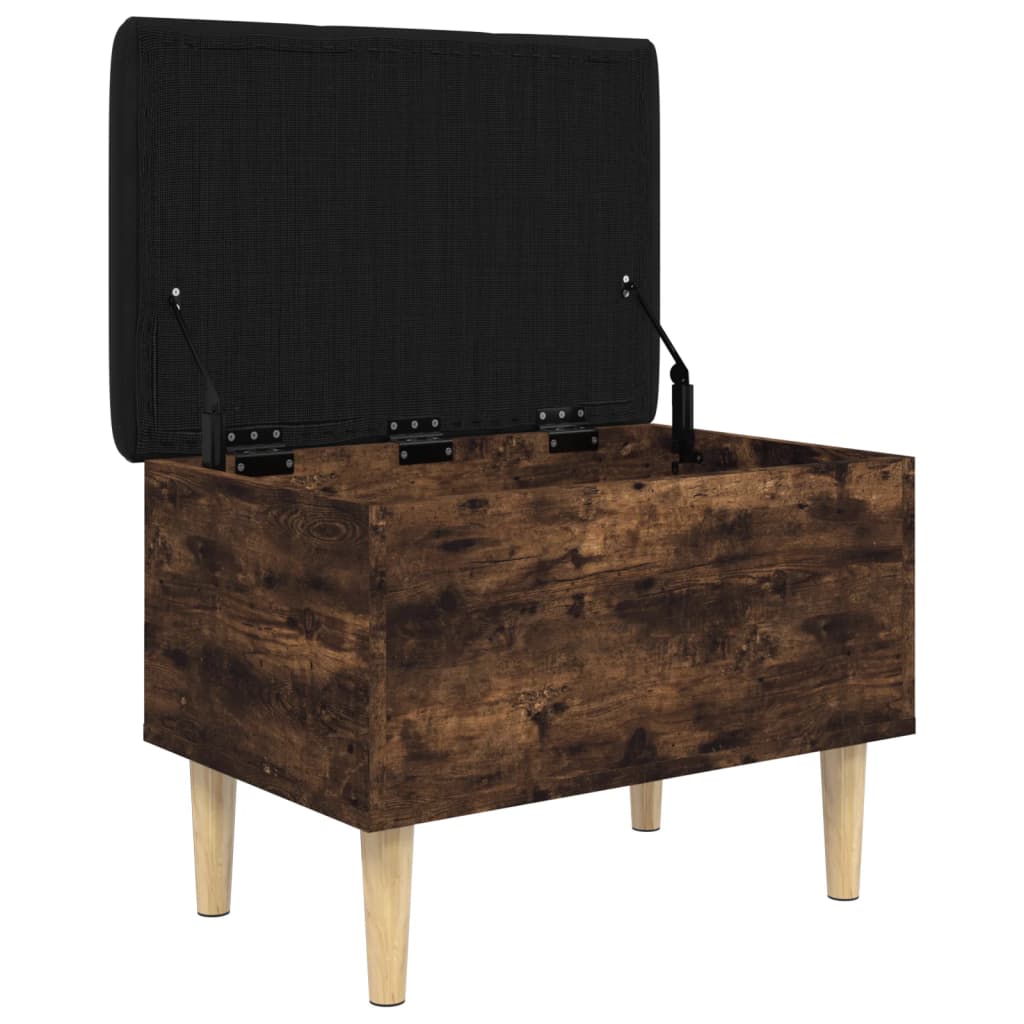 Storage Bench Smoked Oak 62x42x46 cm Engineered Wood