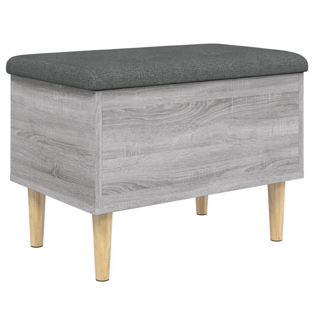 Storage Bench Grey Sonoma 62x42x46 cm Engineered Wood