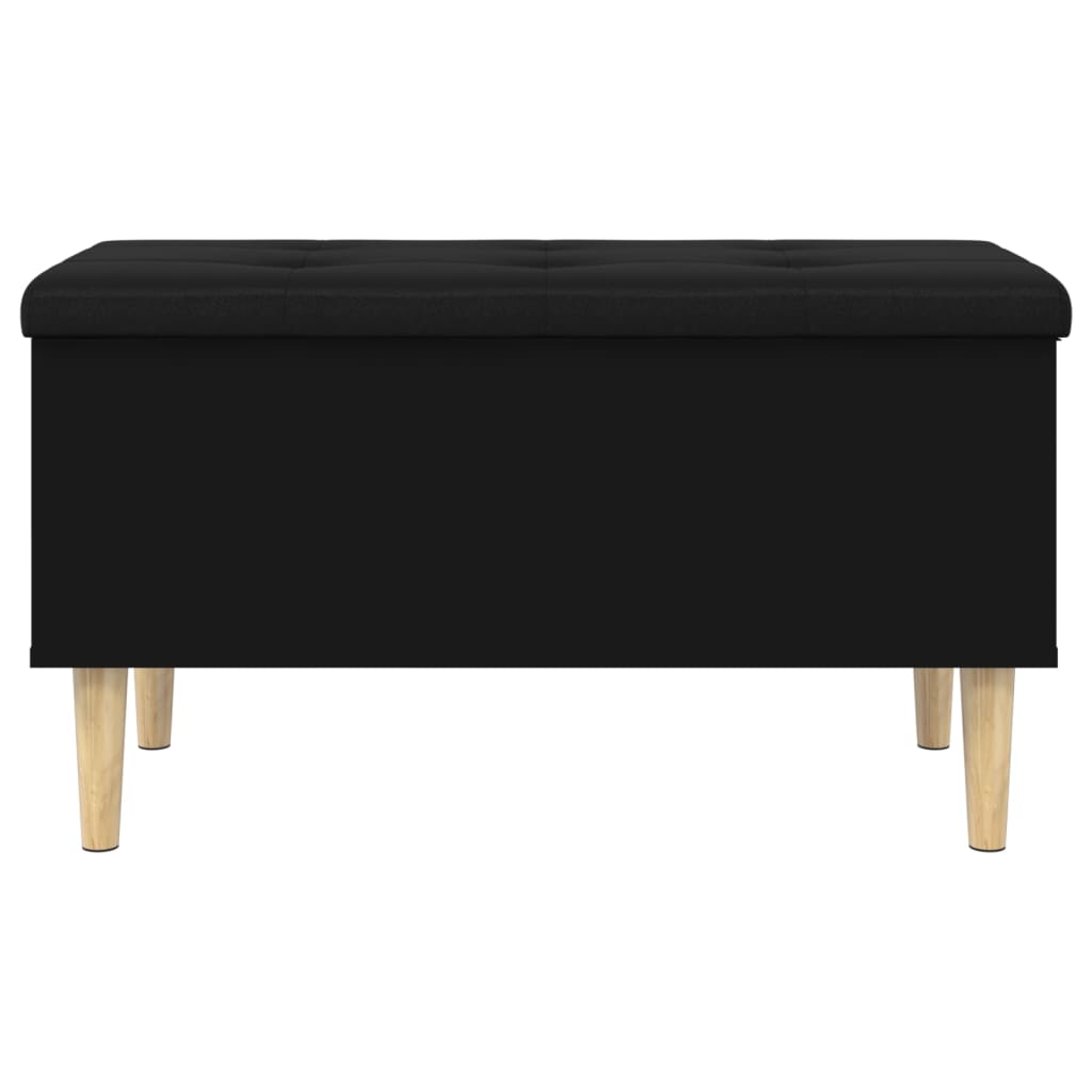 Storage Bench Black 82x42x46 cm Engineered Wood