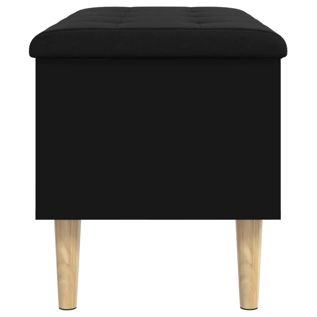 Storage Bench Black 82x42x46 cm Engineered Wood