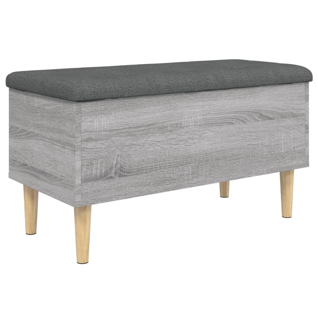 Storage Bench Grey Sonoma 82x42x46 cm Engineered Wood