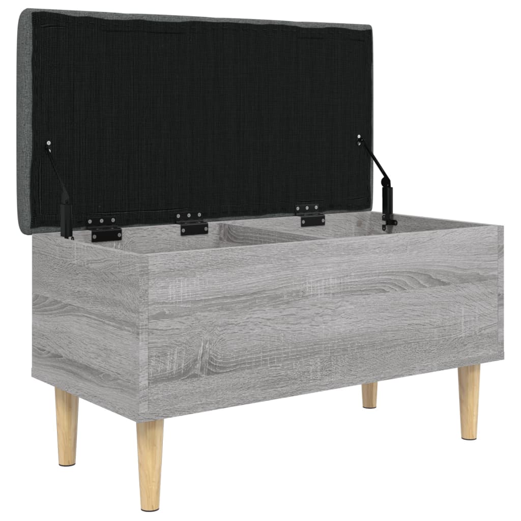 Storage Bench Grey Sonoma 82x42x46 cm Engineered Wood