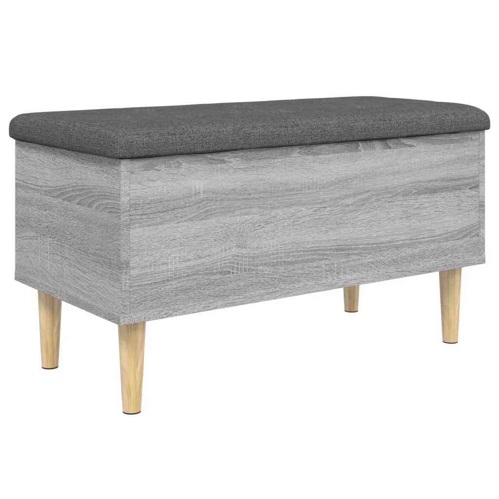 Storage Bench Grey Sonoma 82x42x46 cm Engineered Wood