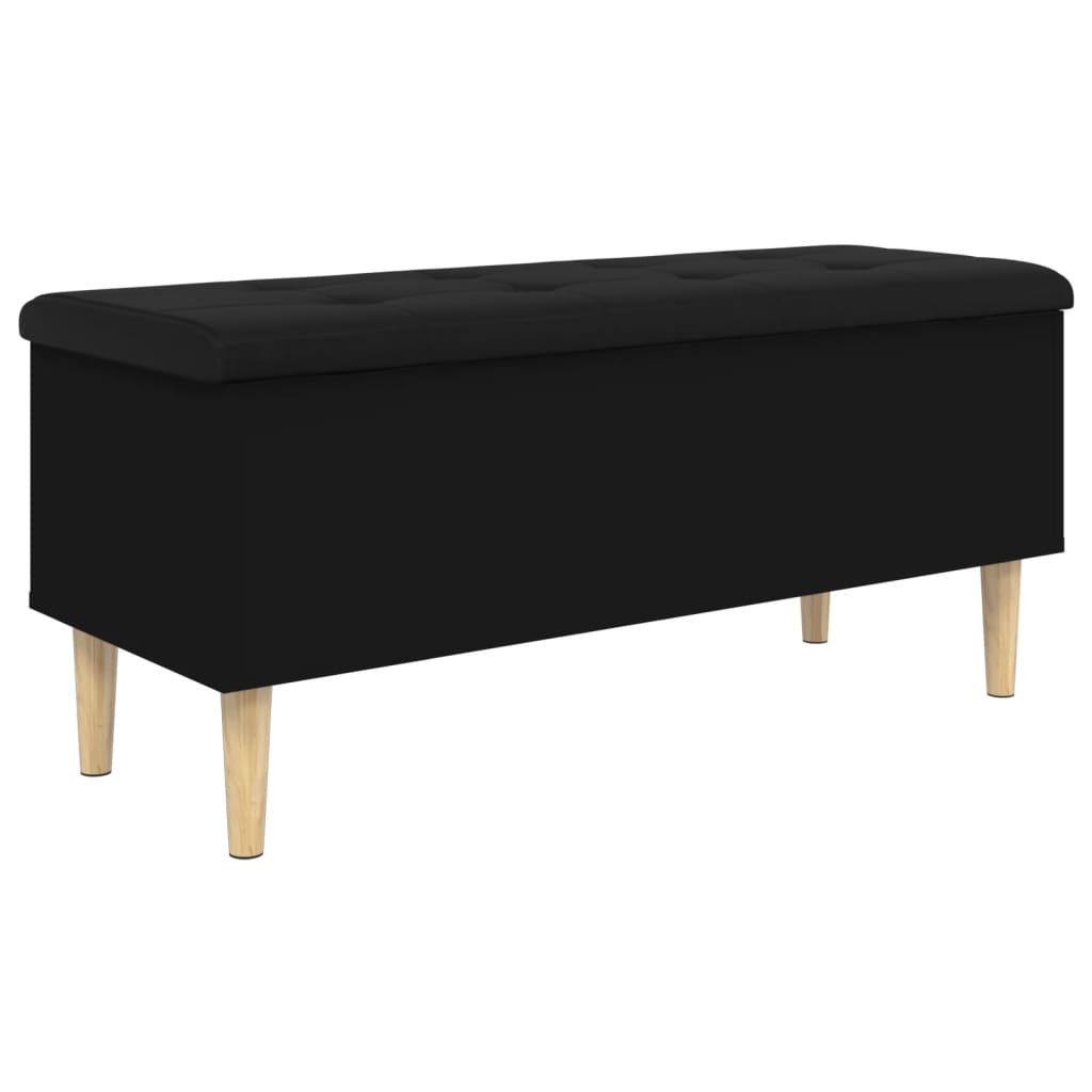 Storage Bench Black 102x42x46 cm Engineered Wood