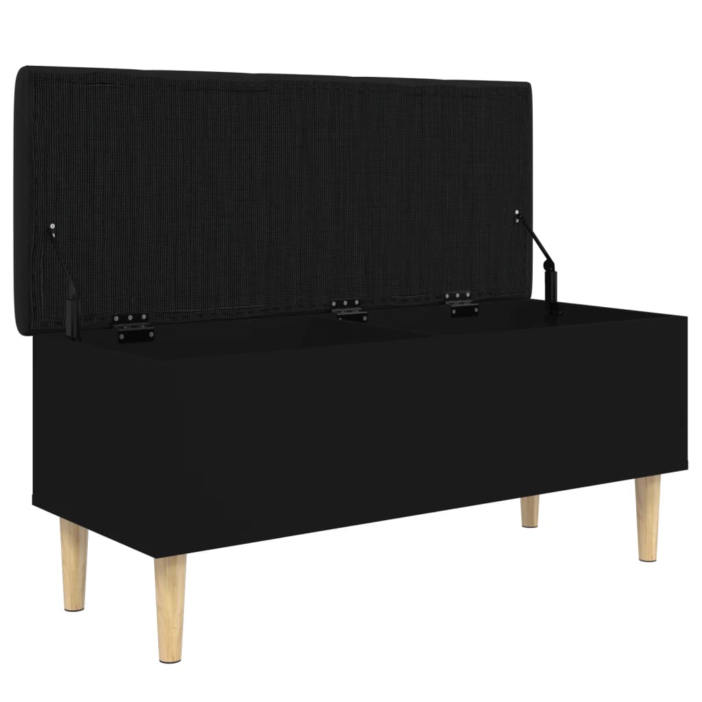 Storage Bench Black 102x42x46 cm Engineered Wood