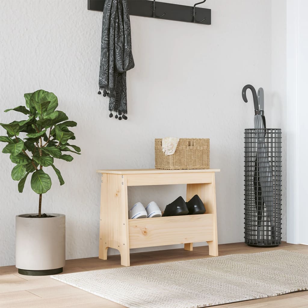 Hall Bench 60x28x45 cm Solid Wood Pine