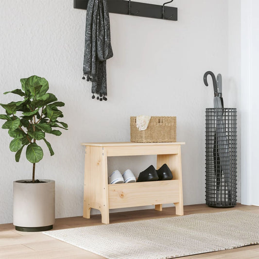 Hall Bench 60x28x45 cm Solid Wood Pine