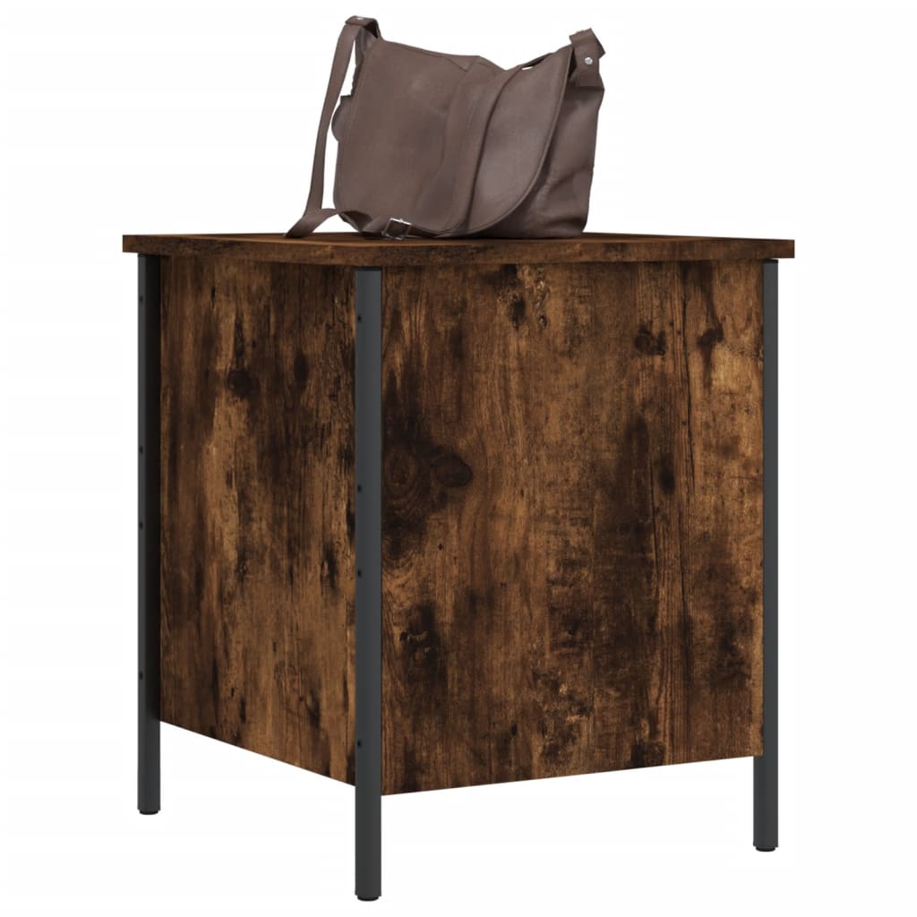 Storage Bench Smoked Oak 40x42.5x50 cm Engineered Wood