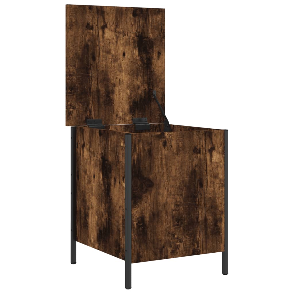 Storage Bench Smoked Oak 40x42.5x50 cm Engineered Wood