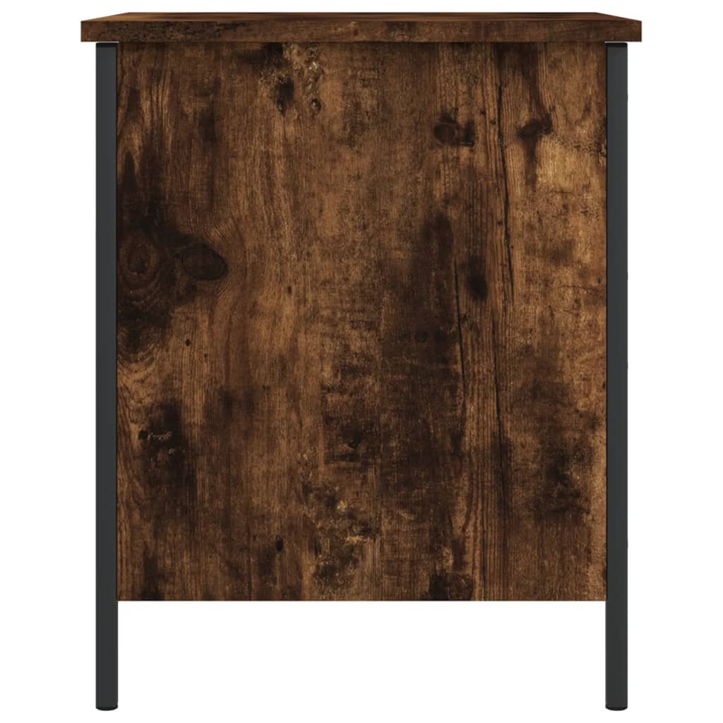 Storage Bench Smoked Oak 40x42.5x50 cm Engineered Wood