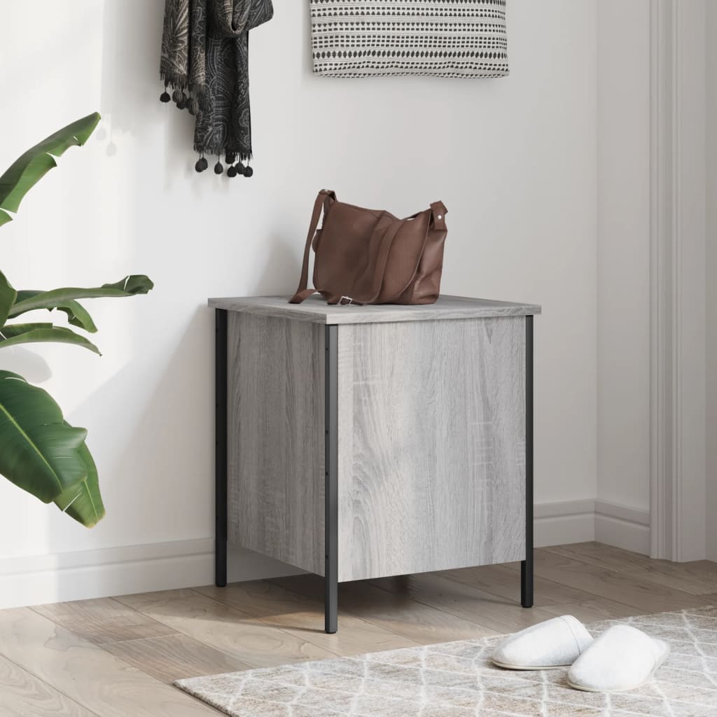 Storage Bench Grey Sonoma 40x42.5x50 cm Engineered Wood