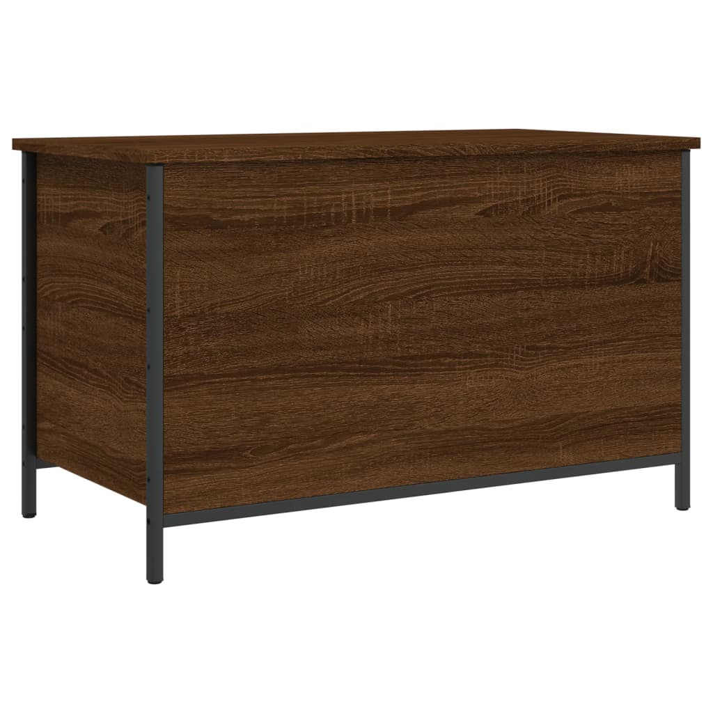Storage Bench Brown Oak 80x42.5x50 cm Engineered Wood