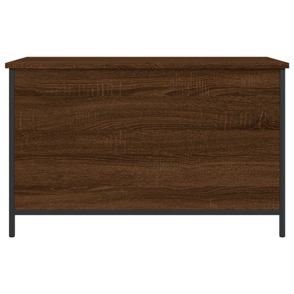 Storage Bench Brown Oak 80x42.5x50 cm Engineered Wood