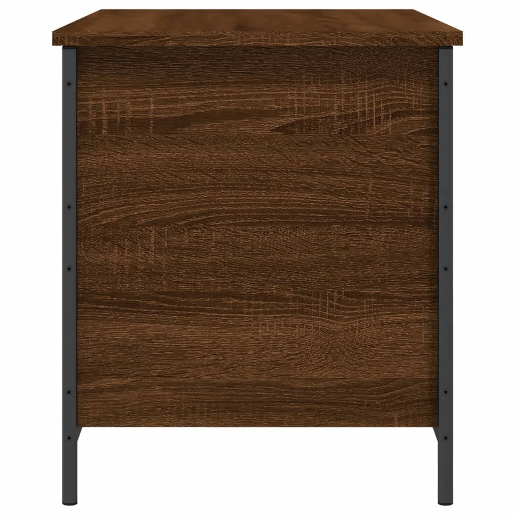 Storage Bench Brown Oak 80x42.5x50 cm Engineered Wood