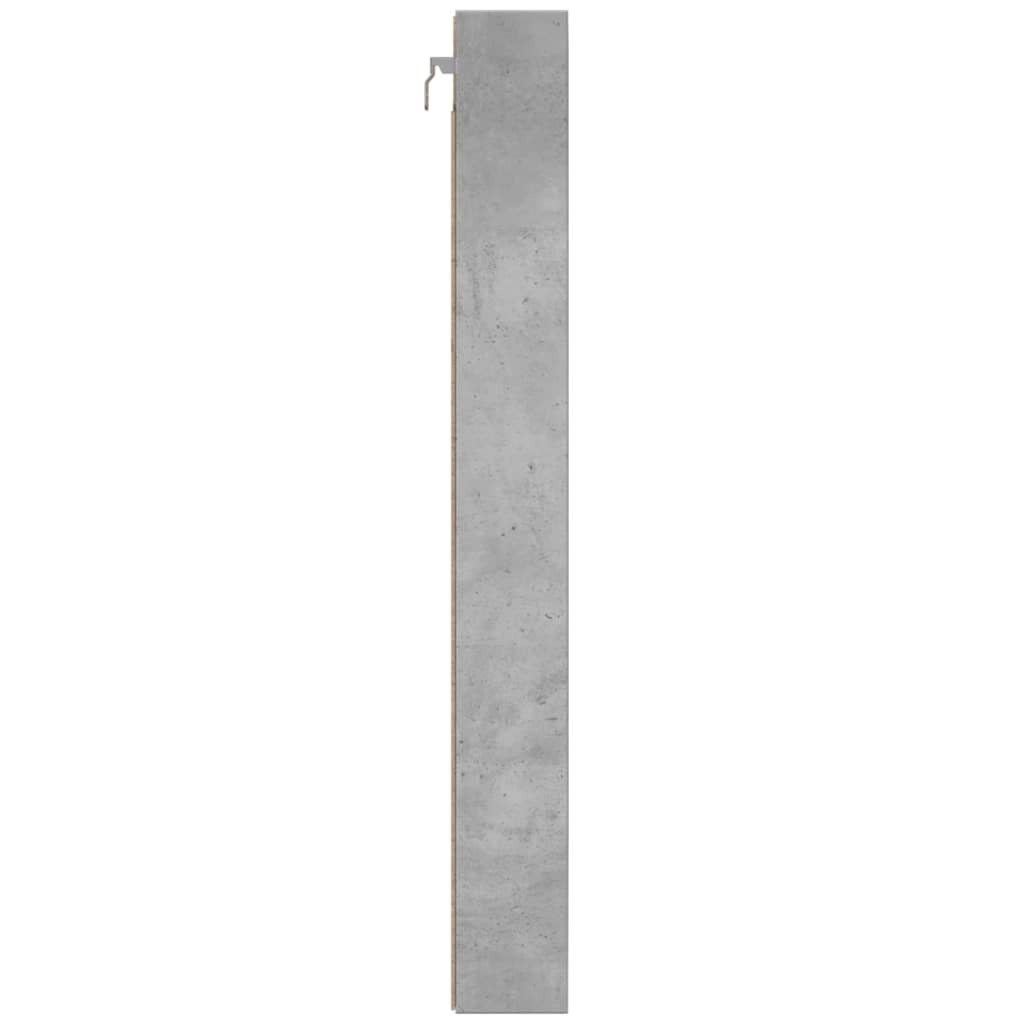 Vitrine Cabinet Concrete Grey 100x8.5x75 cm Engineered Wood