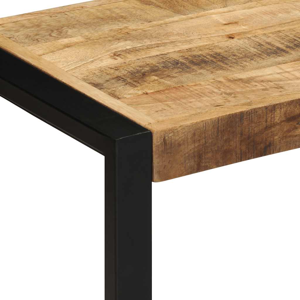Bench 80x35x45 cm Solid Rough Wood Mango