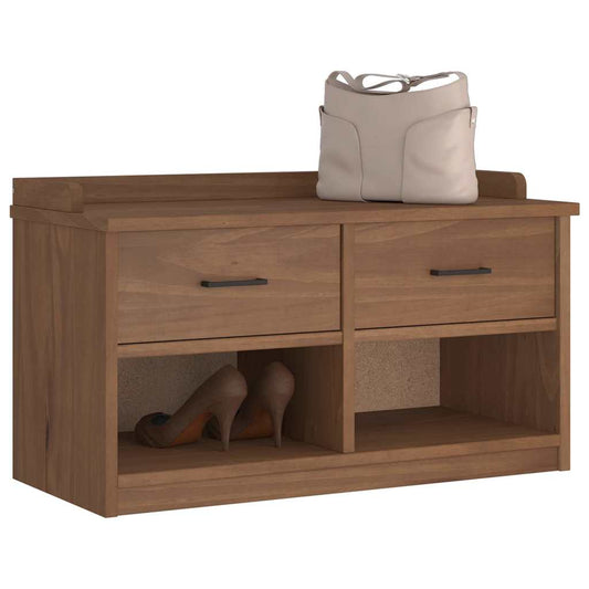 Hallway Bench SANDNES 87x40x50 cm Solid Wood Pine