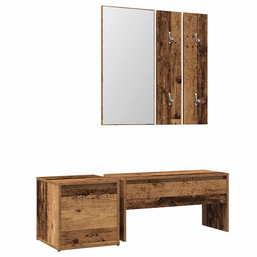 Hallway Furniture Set Old Wood Engineered Wood