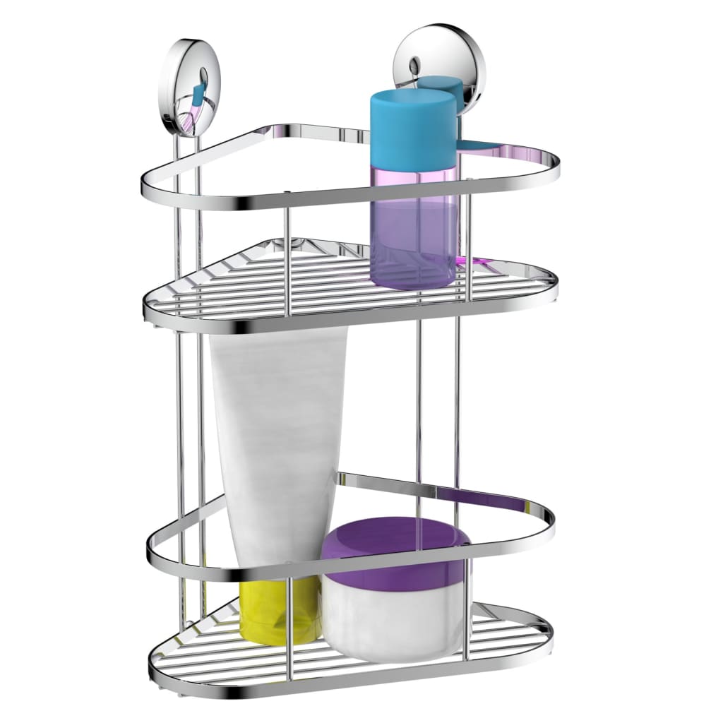 Shower Corner Rack Chrome 22x18x35 cm